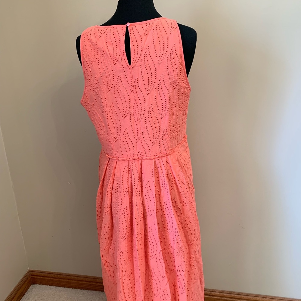 ann taylor peach pink dress - Picture 3 of 4